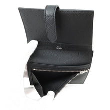 将图像加载到图库查看器中，HERMES Bearn Compact Mono Chrome Black Epsom

