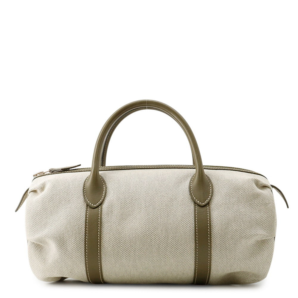 HERMES PolochonMademoiselle Natural/Ververonaise Toile H Barenia Leather