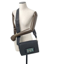 Load image into Gallery viewer, Dior Mosaique Logo Shoulder Bag Black Leather
