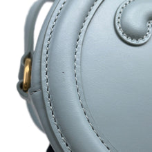 Load image into Gallery viewer, CELINE Cuir Triomphe Oval Purse Shoulder Bag Light Blue Leather
