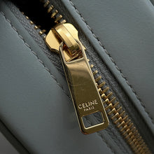 Load image into Gallery viewer, CELINE Cuir Triomphe Oval Purse Shoulder Bag Light Blue Leather
