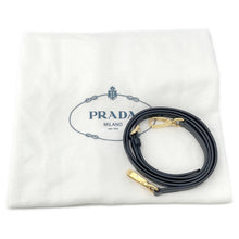 将图像加载到图库查看器中，PRADA Vitello Dino 2WAY Handbag Black1BC145 Leather
