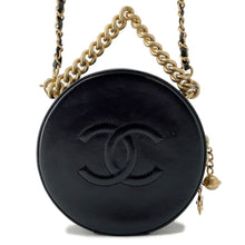 Load image into Gallery viewer, CHANEL As Earth Round Chain Bag BlackA91946 Leather
