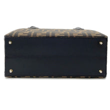 将图像加载到图库查看器中，FENDI Zucca 2-way Bag Khaki Canvas Leather
