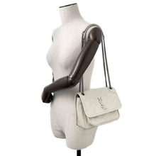 Load image into Gallery viewer, SAINT LAURENT PARIS Niki Baby ChainShoulder Bag White6331600EN049207 Vintage Leather Size Baby
