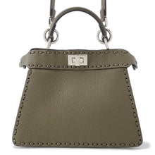 将图像加载到图库查看器中，FENDI Peekaboo Selleria I see you Khaki8BN335 Leather Size Petit
