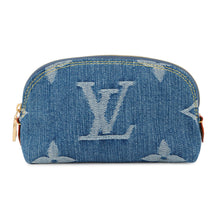 Load image into Gallery viewer, LOUIS VUITTON Pochette Cosmetic BlueM24316 MonogramDenim Size PM
