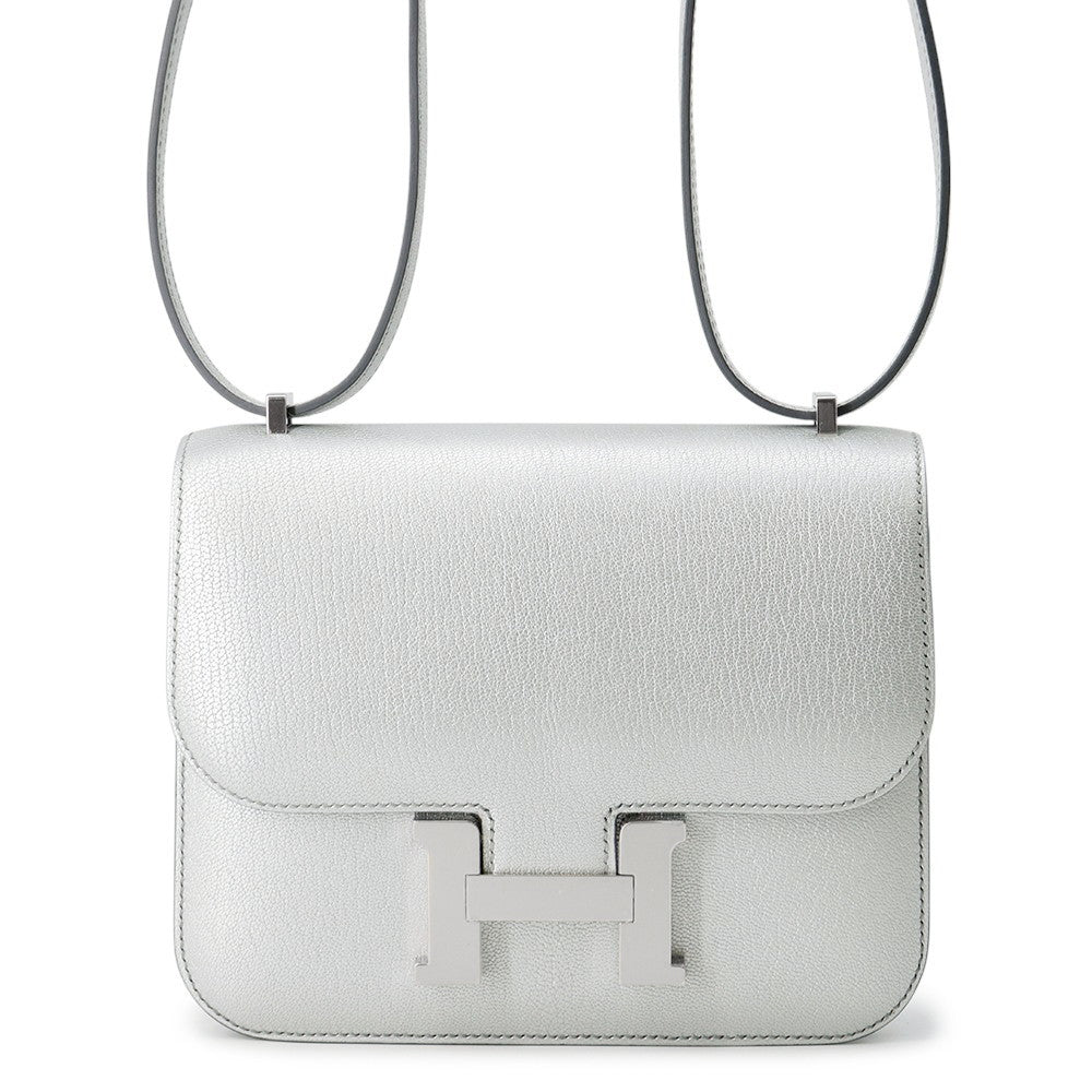 HERMES Constance3 Miroir Argent Chevre Shamqila Size Mini
