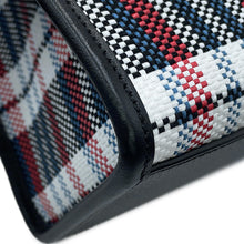 将图像加载到图库查看器中，GUCCI Embroidery Check 2-Way Tote Bag Multicolor/Beige659983 Canvas Leather Size Small
