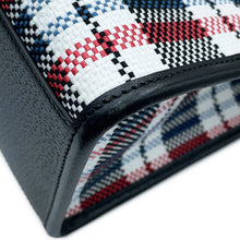 Load image into Gallery viewer, GUCCI Embroidery Check 2-Way Tote Bag Multicolor/Beige659983 Canvas Leather Size Small
