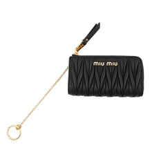 将图像加载到图库查看器中，MIUMIU Matelasse Coin purse Black5PP026 Leather
