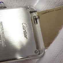将图像加载到图库查看器中，CARTIER Tank Solo SM H31mmxW24mm Stainless Steel Leather Silver DialW1018255
