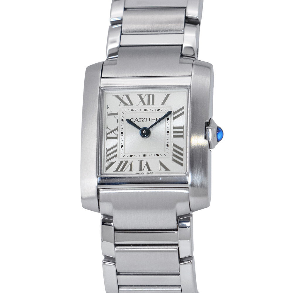 CARTIER Tank francaise SM H25.7mm×W21.2mm Stainless Steel Silver DialWSTA0065