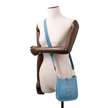 将图像加载到图库查看器中，HERMES Evelyne Long New Blue Jean Taurillon Clemence Size TPM
