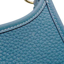 将图像加载到图库查看器中，HERMES Evelyne Long New Blue Jean Taurillon Clemence Size TPM
