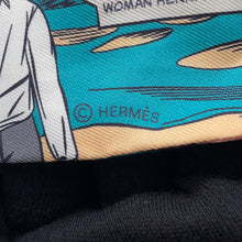 将图像加载到图库查看器中，HERMES TwillyWow Blue Azur/Jaune/Multicolor Silk100%
