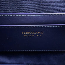 将图像加载到图库查看器中，Ferragamo Shoulder Bag Camera Bag Gancini Midnight Blue216292 Leather
