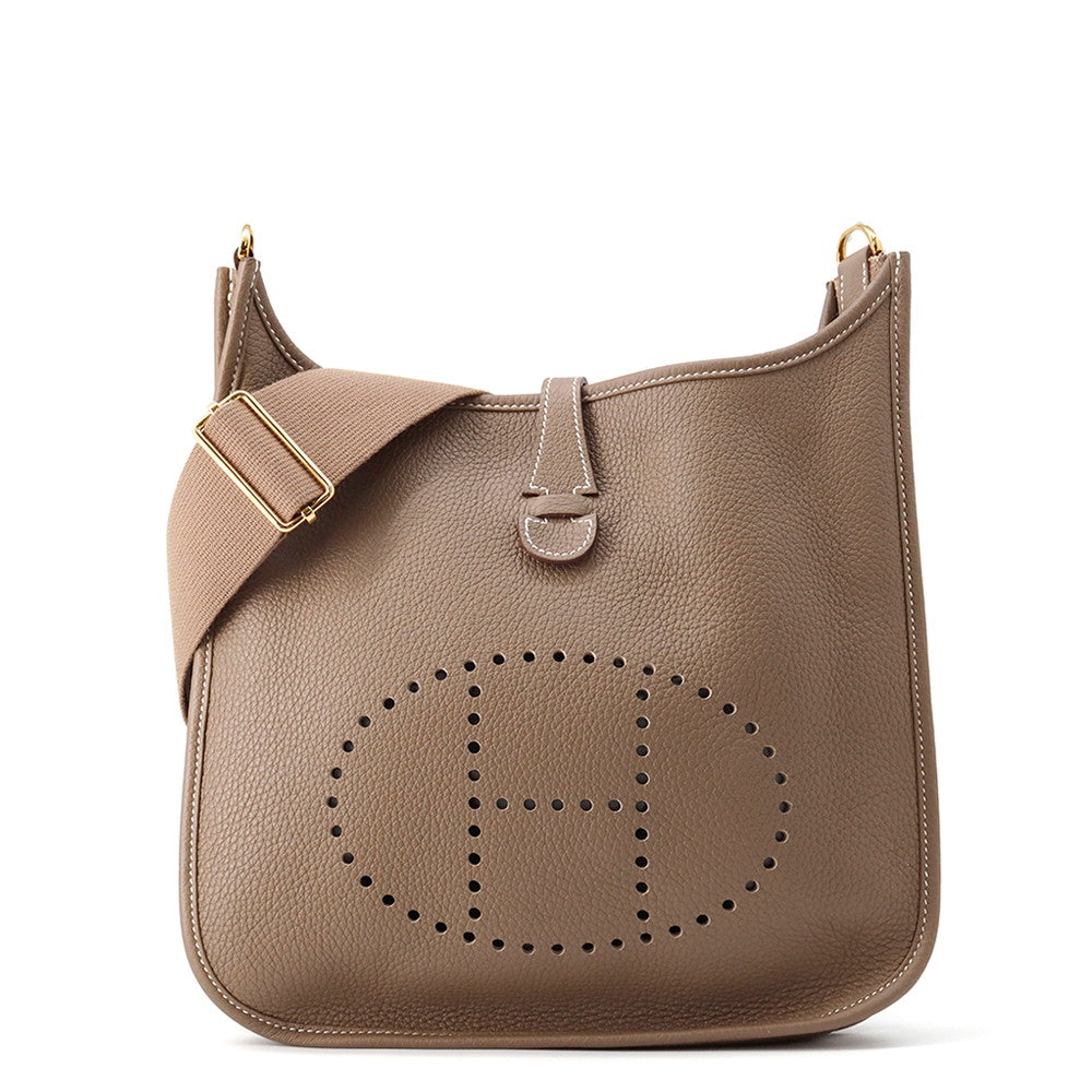 HERMES Evelyne 3 Etoupe Taurillon Clemence Size PM