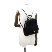 Load image into Gallery viewer, CHANEL Backpack BlackAS5679 Velvet Effect Nylon
