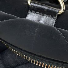 将图像加载到图库查看器中，CHANEL Backpack BlackAS5679 Velvet Effect Nylon
