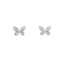 Load image into Gallery viewer, GRAFF Pave Butterfly Diamond Petit Stud EarringsRGE1563 18K White Gold
