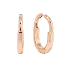 将图像加载到图库查看器中，TIFFANY&amp;Co. Padlock Earrings Size Medium72342836 18K Pink Gold
