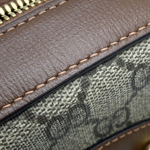 将图像加载到图库查看器中，GUCCI Horsebit 1955 Shoulder Bag Beige/Brown760196 GG Supreme Leather Size Small
