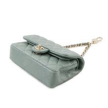 Load image into Gallery viewer, CHANEL Matelasse Mini Bag Charm GreenAP4760 Lambskin Faux Pearl Rhinestone Size Mini
