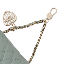 Load image into Gallery viewer, CHANEL Matelasse Mini Bag Charm GreenAP4760 Lambskin Faux Pearl Rhinestone Size Mini
