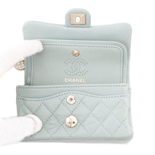 Load image into Gallery viewer, CHANEL Matelasse Mini Bag Charm GreenAP4760 Lambskin Faux Pearl Rhinestone Size Mini
