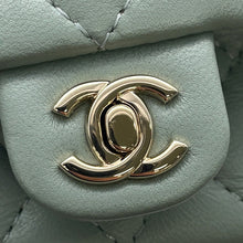 Load image into Gallery viewer, CHANEL Matelasse Mini Bag Charm GreenAP4760 Lambskin Faux Pearl Rhinestone Size Mini
