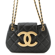 将图像加载到图库查看器中，CHANEL CC Logo Matelasse Messenger Bag BlackAS4609 Lambskin Size Small
