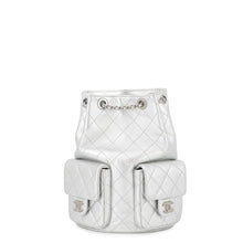 Load image into Gallery viewer, CHANEL Backpack SilverAS5310 Metalic Lambskin

