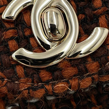 Load image into Gallery viewer, CHANEL Matelasse Top Handle Chain Shoulder Bag BrownAS2431 Tweed
