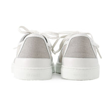 Load image into Gallery viewer, HERMES Get Sneakers Gray/White Leather Canvas Size 40.5
