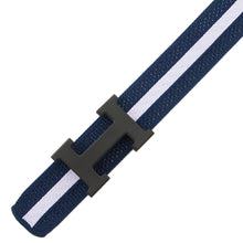 将图像加载到图库查看器中，HERMES Constance belt buckle and Team knit belt Size S/1.5&quot; Blue Indigo/Parme NylonKnit
