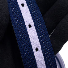 将图像加载到图库查看器中，HERMES Constance belt buckle and Team knit belt Size S/1.5&quot; Blue Indigo/Parme NylonKnit
