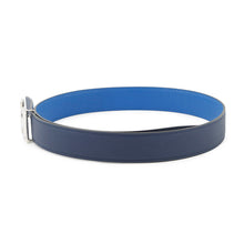 将图像加载到图库查看器中，HERMES Constance belt buckle and leather belt Size 85 Blue Saphir/Blue France Epsom
