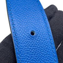 将图像加载到图库查看器中，HERMES Constance belt buckle and leather belt Size 85 Blue Saphir/Blue France Epsom
