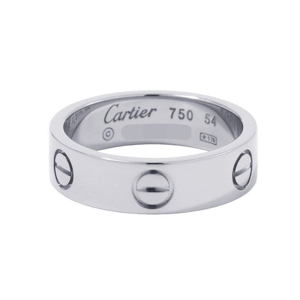 CARTIER Love Ring Classic Model Size 54/#14B4084700 18K White Gold
