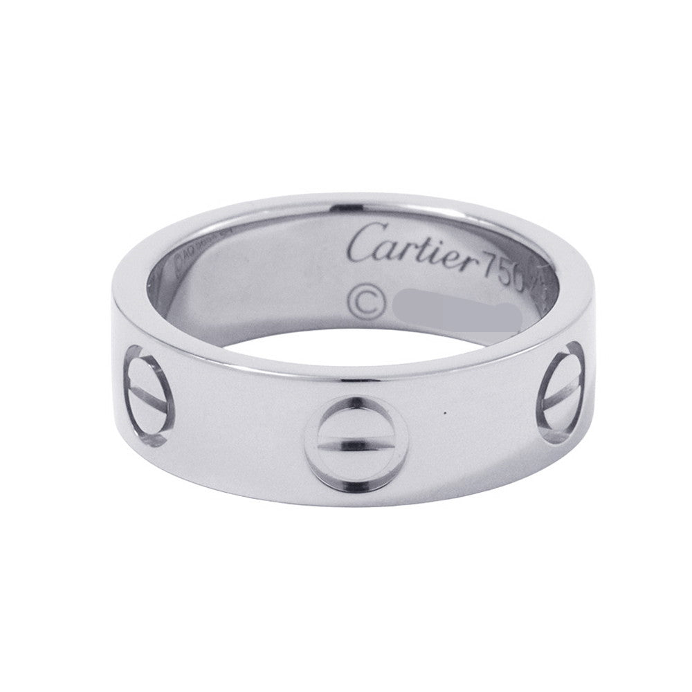 CARTIER Love Ring Classic Model Size 49/#9B4084700 18K White Gold