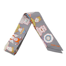 将图像加载到图库查看器中，HERMES Twilly Dress Code Grease/Jaune/Orange Silk100%
