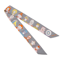 将图像加载到图库查看器中，HERMES Twilly Dress Code Grease/Jaune/Orange Silk100%
