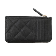 Load image into Gallery viewer, CHANEL Matelasse Classic Zip Card Case BlackAP2570 Caviar Leather
