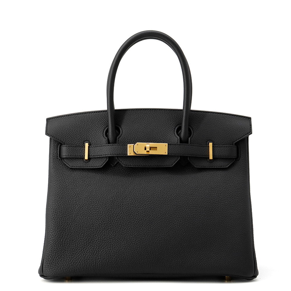 HERMES Birkin Black Togo Leather Size 30
