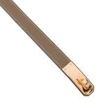 将图像加载到图库查看器中，HERMES Kelly belt Etoupe Epsom Swift Leather
