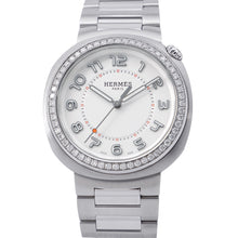 将图像加载到图库查看器中，HERMES Cut GM W36mm Stainless Steel White DialSD1.530

