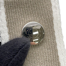 将图像加载到图库查看器中，HERMES Brid a Black Beige Canvas Size GM
