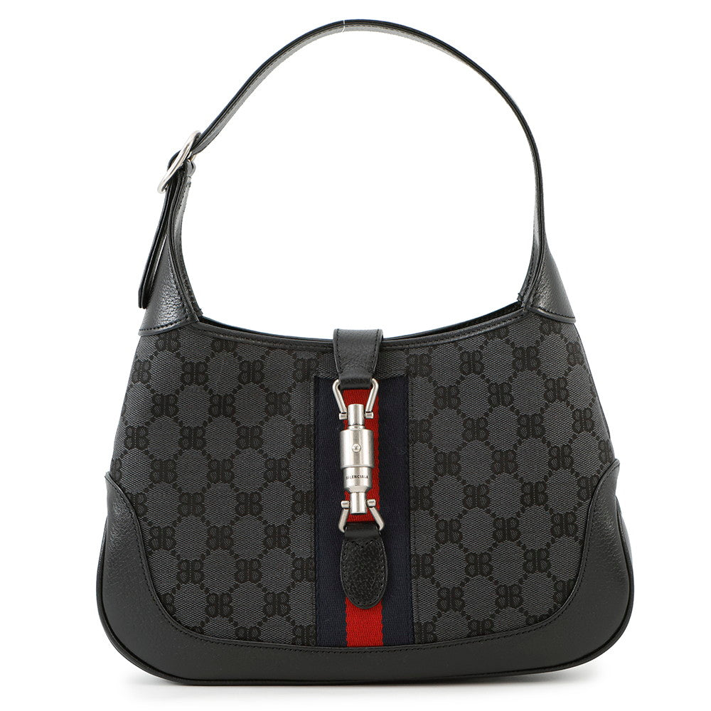 BALENCIAGA The Hacker Project Jackie1961 Black680118 Canvas Leather Size Small