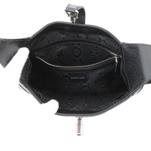 将图像加载到图库查看器中，BALENCIAGA The Hacker Project Jackie1961 Black680118 Canvas Leather Size Small
